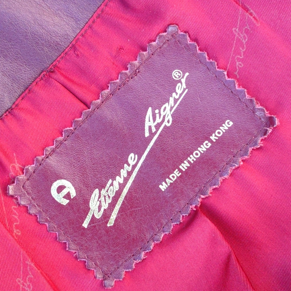 Etienne Aigner Vintage Ladies Luxury Leather 3/4 Coat(Above Thighs) - Picture 17 of 17